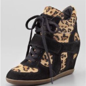 Ash Black and Tan Leopard Sneakers